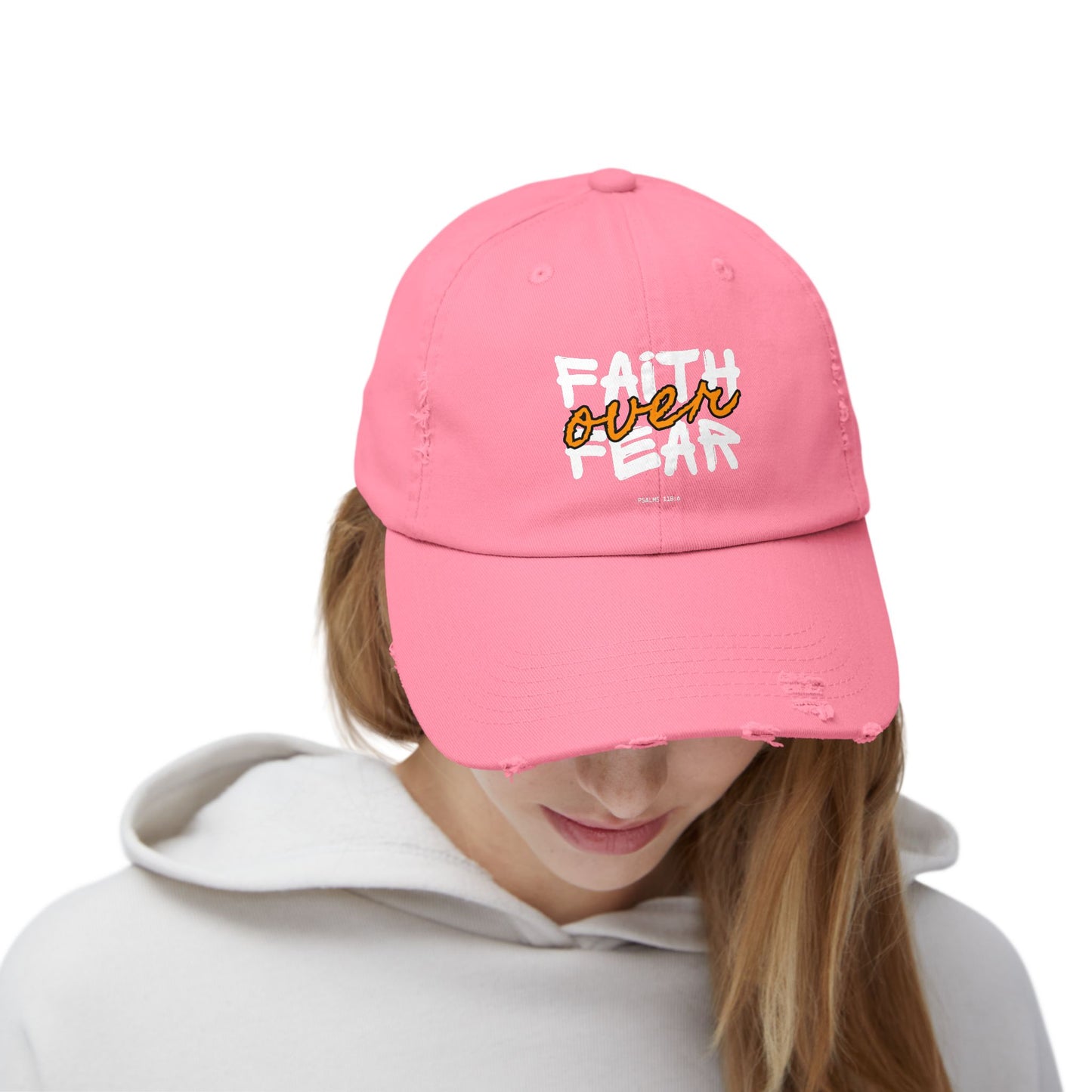 Faith Over Fear Distressed Cap