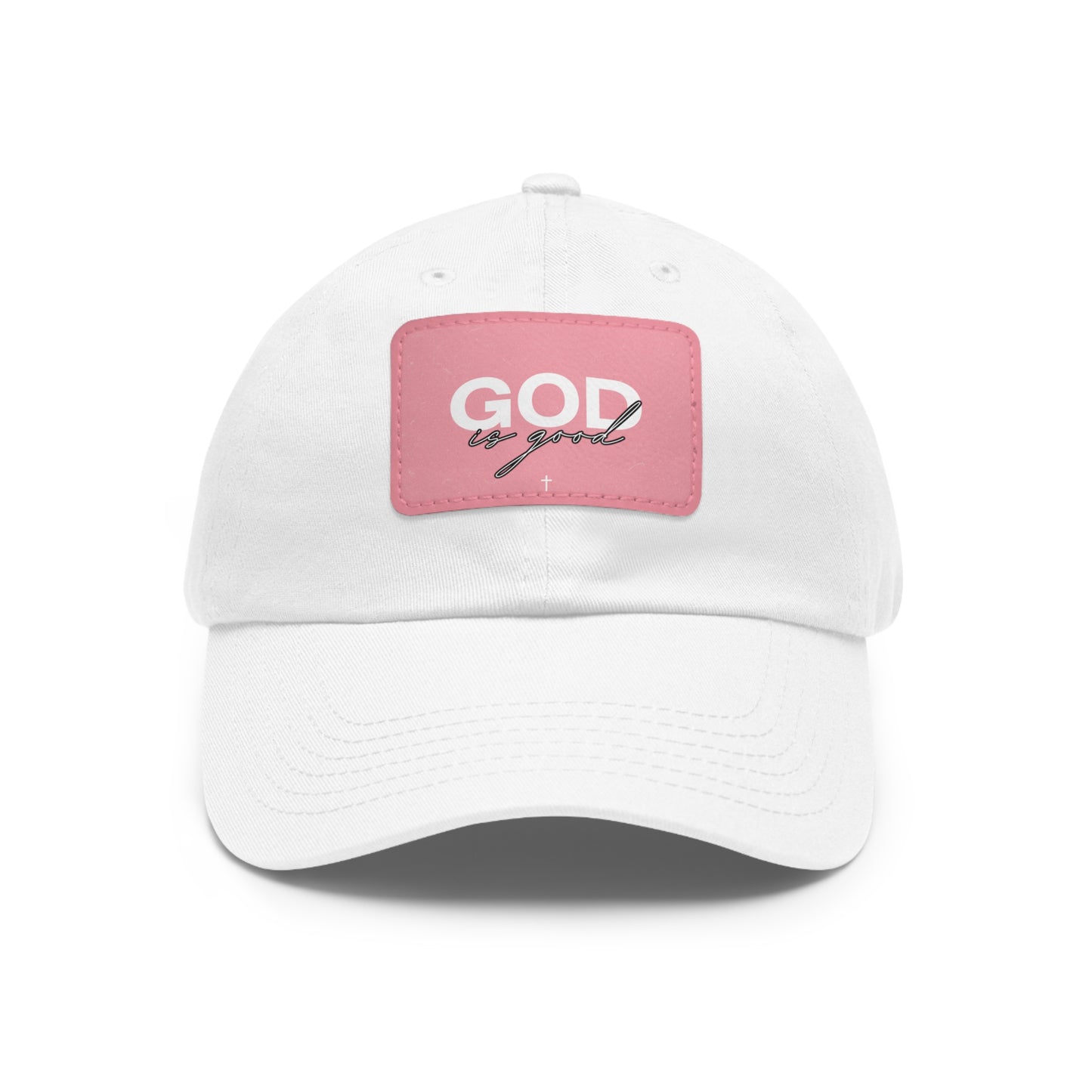 God Is Good Leather Patch Hat