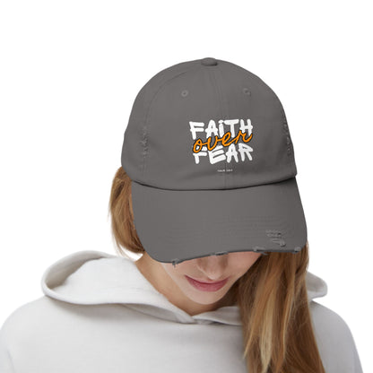 Faith Over Fear Distressed Cap