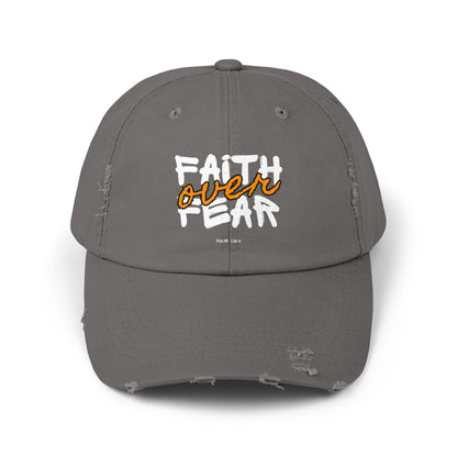 Faith Over Fear Distressed Cap
