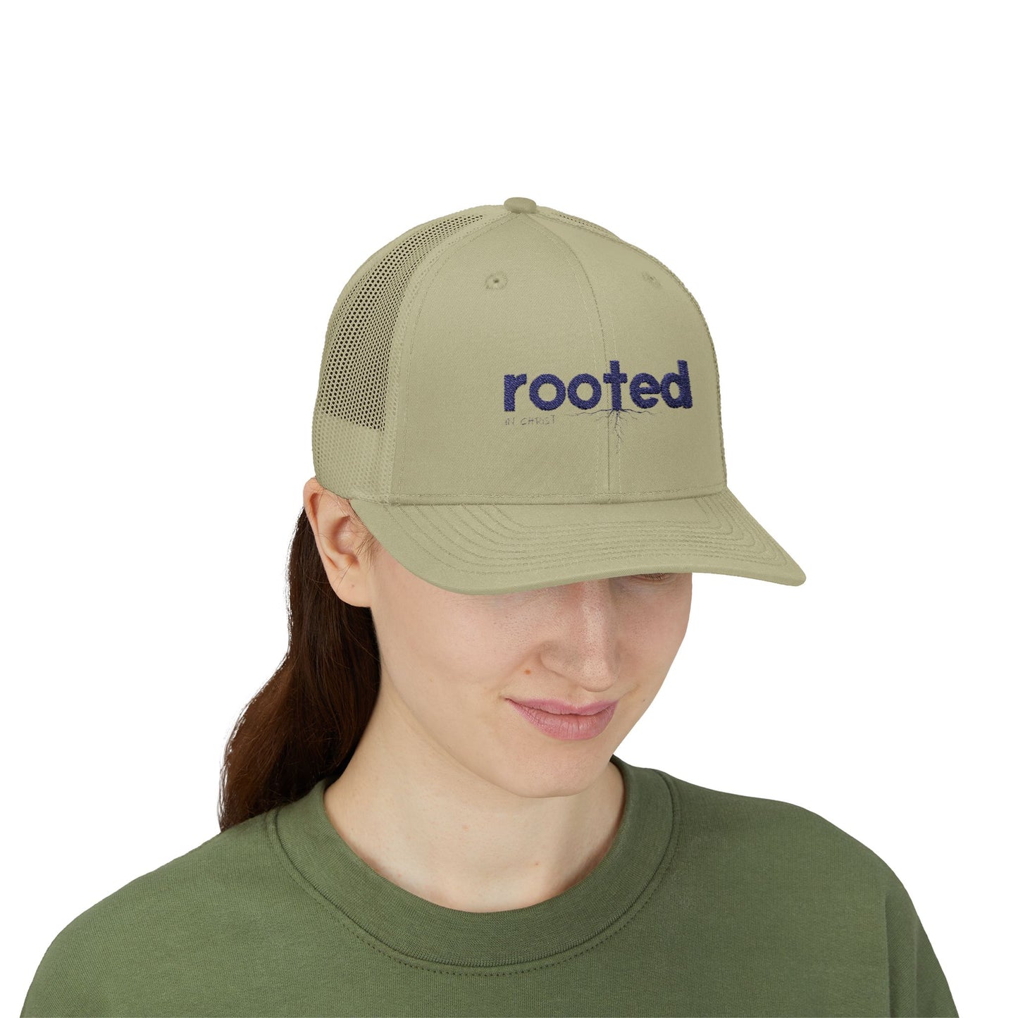Rooted In Christ Trucker Hat
