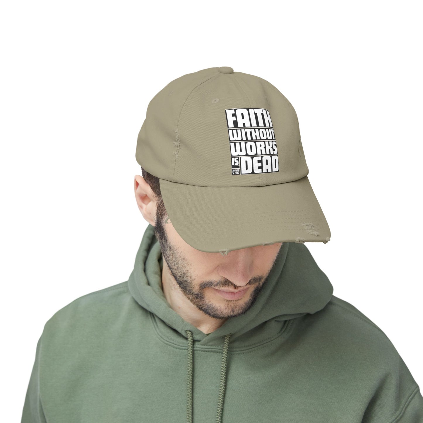 Faith Without Works Distressed Cap