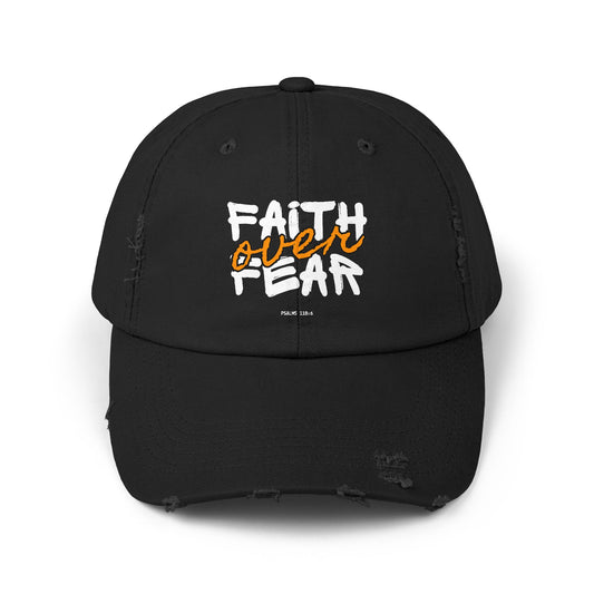 Faith Over Fear Distressed Cap