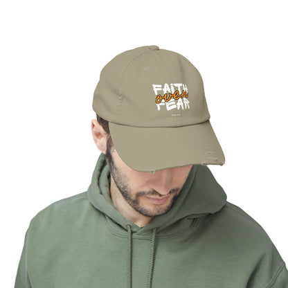 Faith Over Fear Distressed Cap