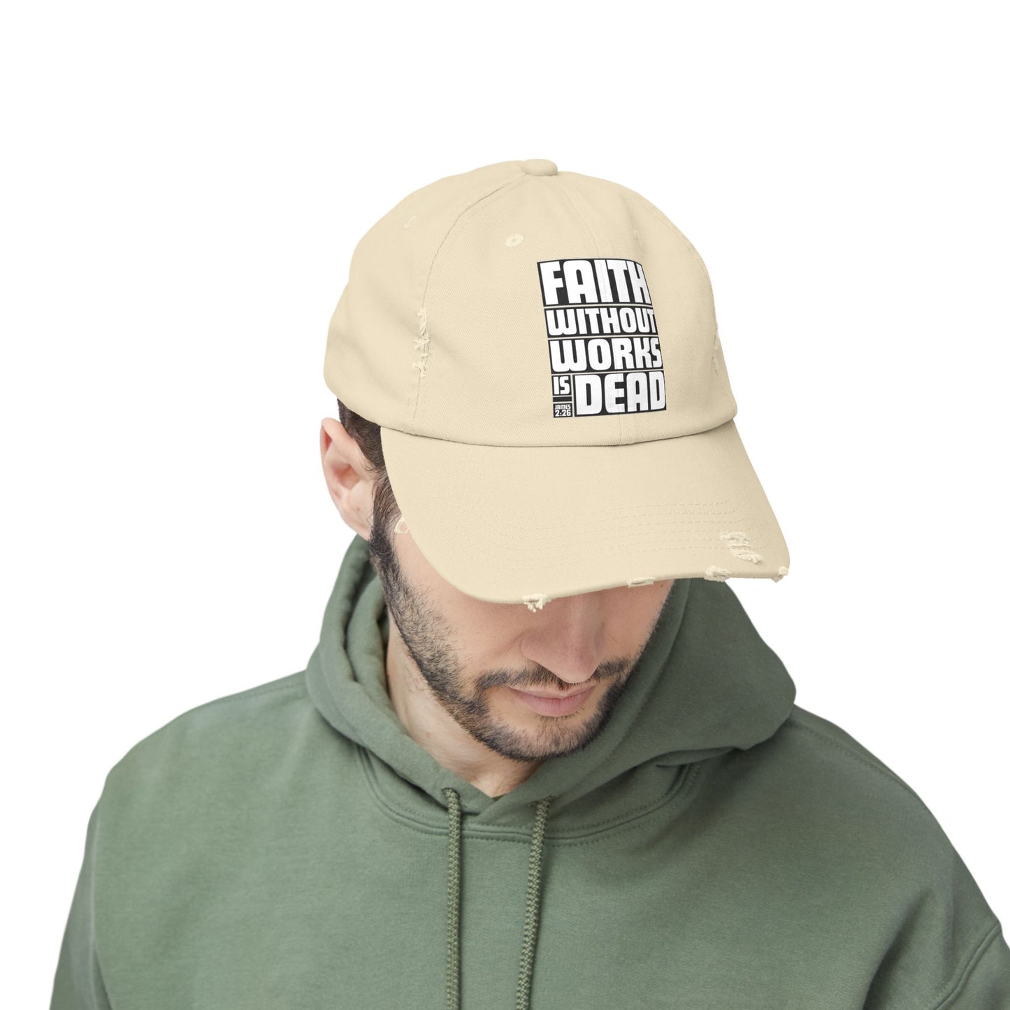 Faith Without Works Distressed Cap