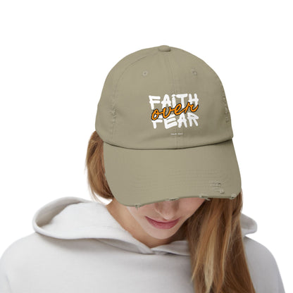 Faith Over Fear Distressed Cap