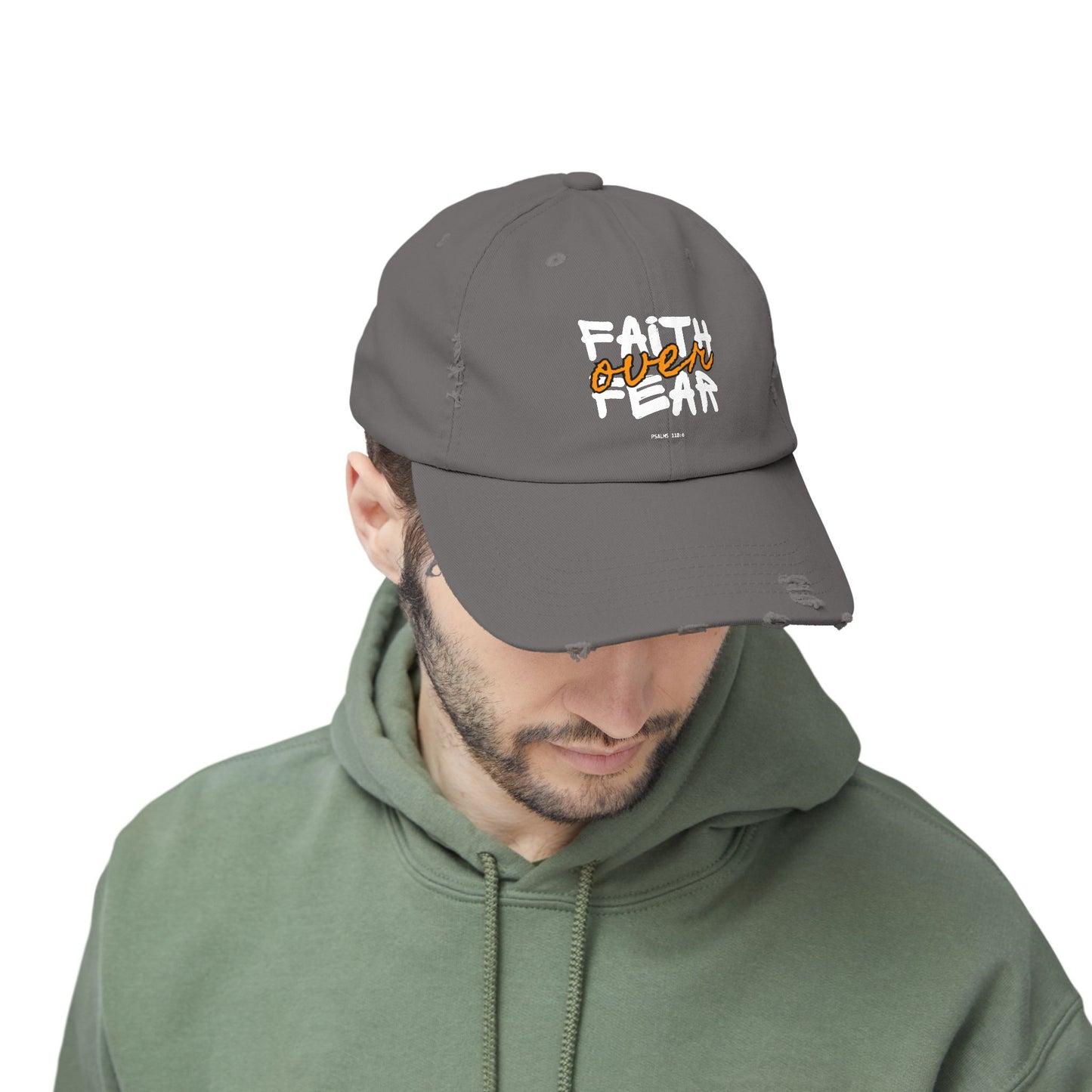Faith Over Fear Distressed Cap