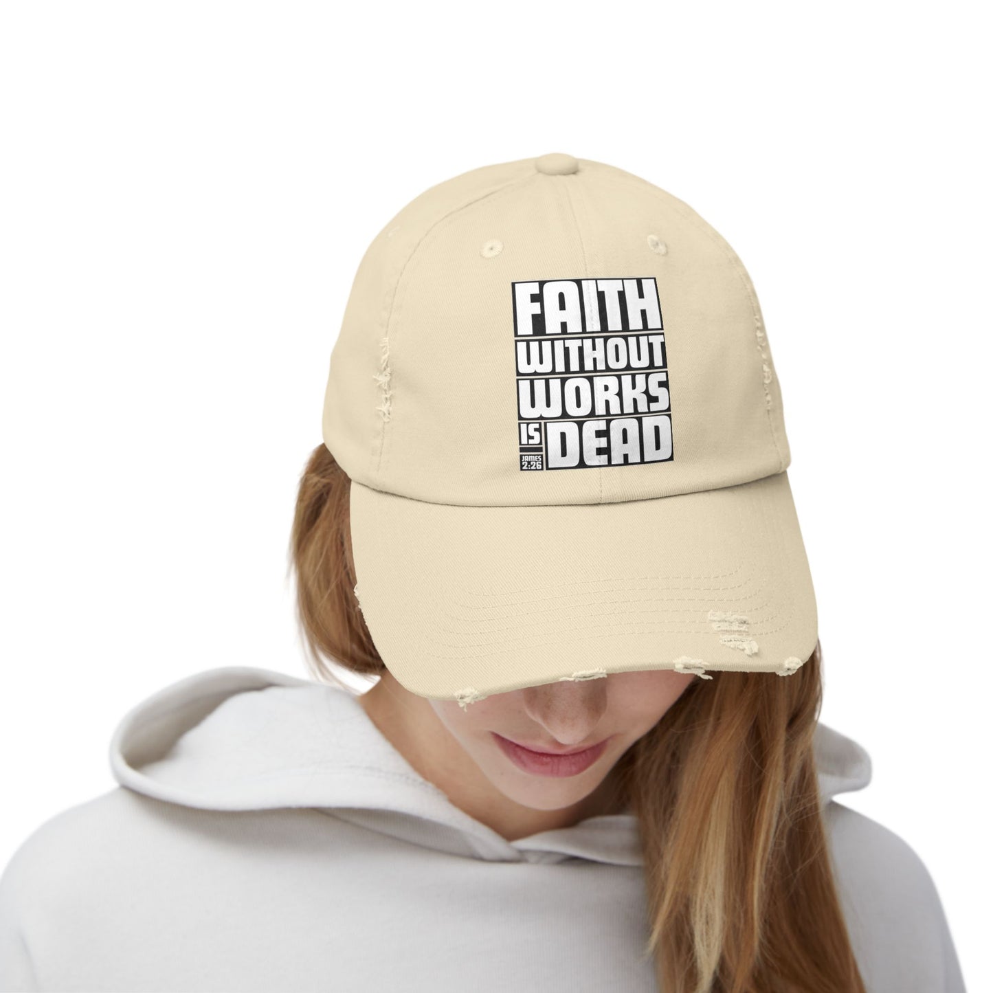 Faith Without Works Distressed Cap