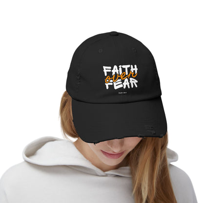 Faith Over Fear Distressed Cap